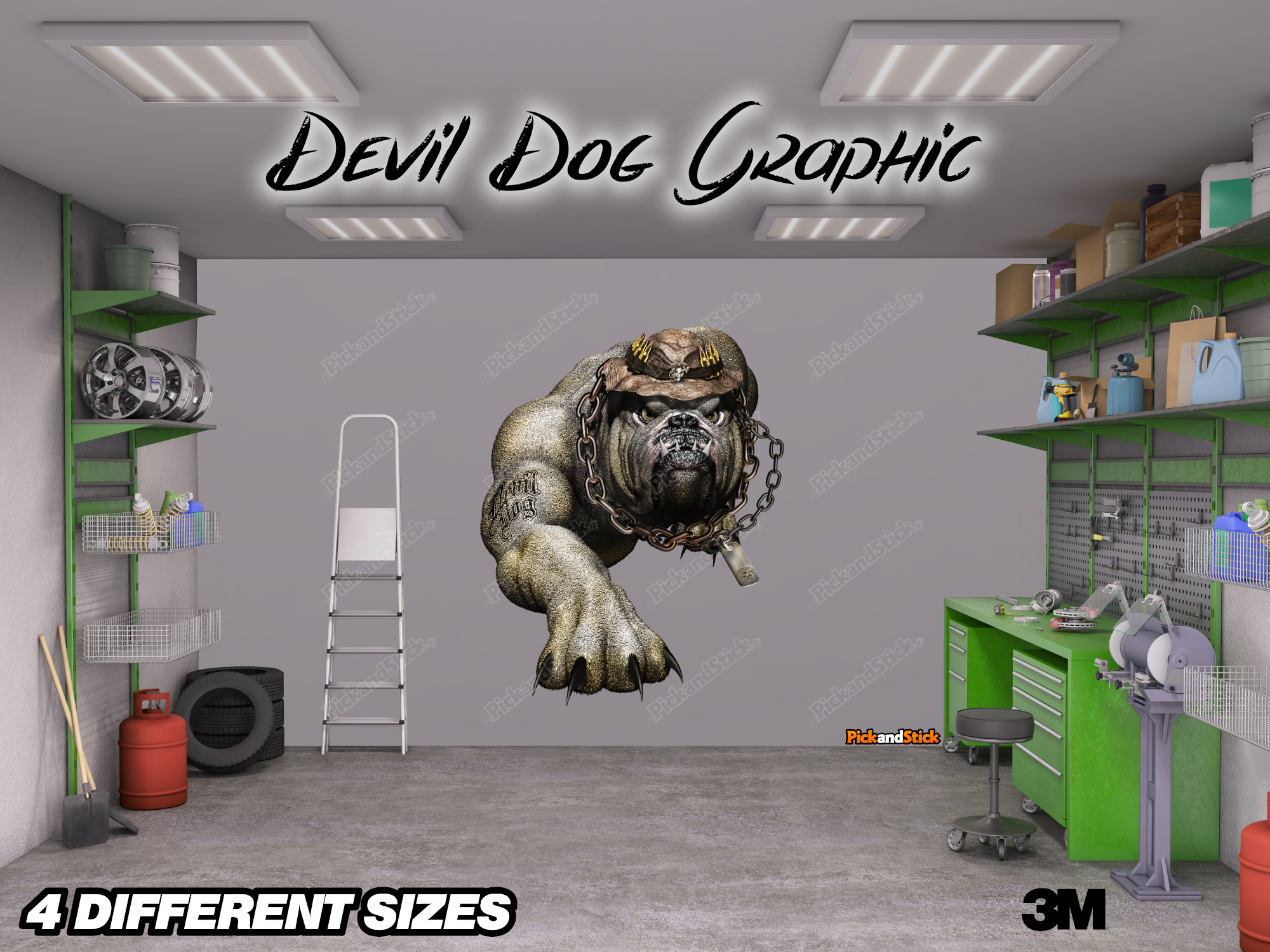 Devil Dog Wall Graphic - PickandStickcom