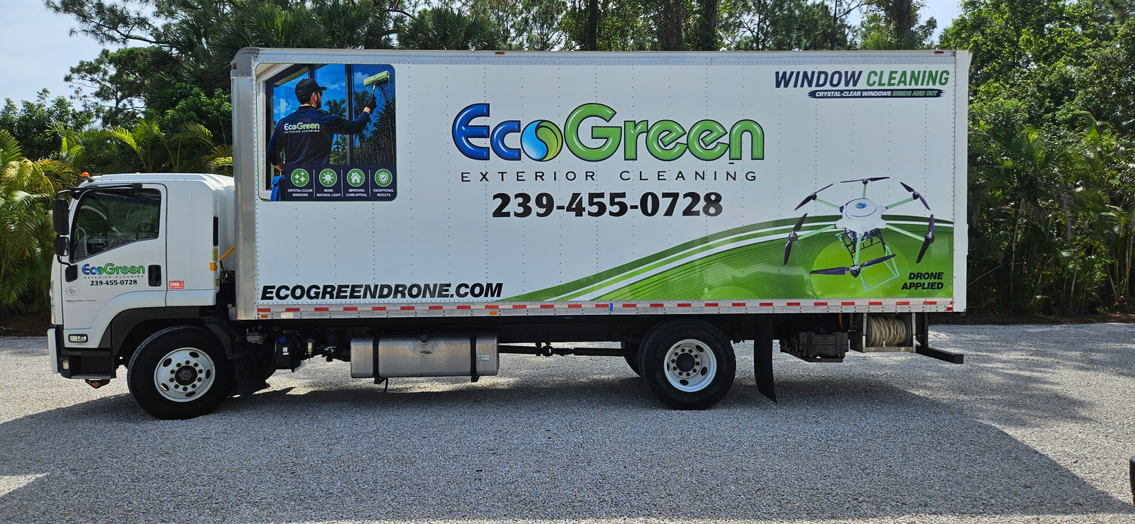 Eco Green 26' Box Truck Lettering