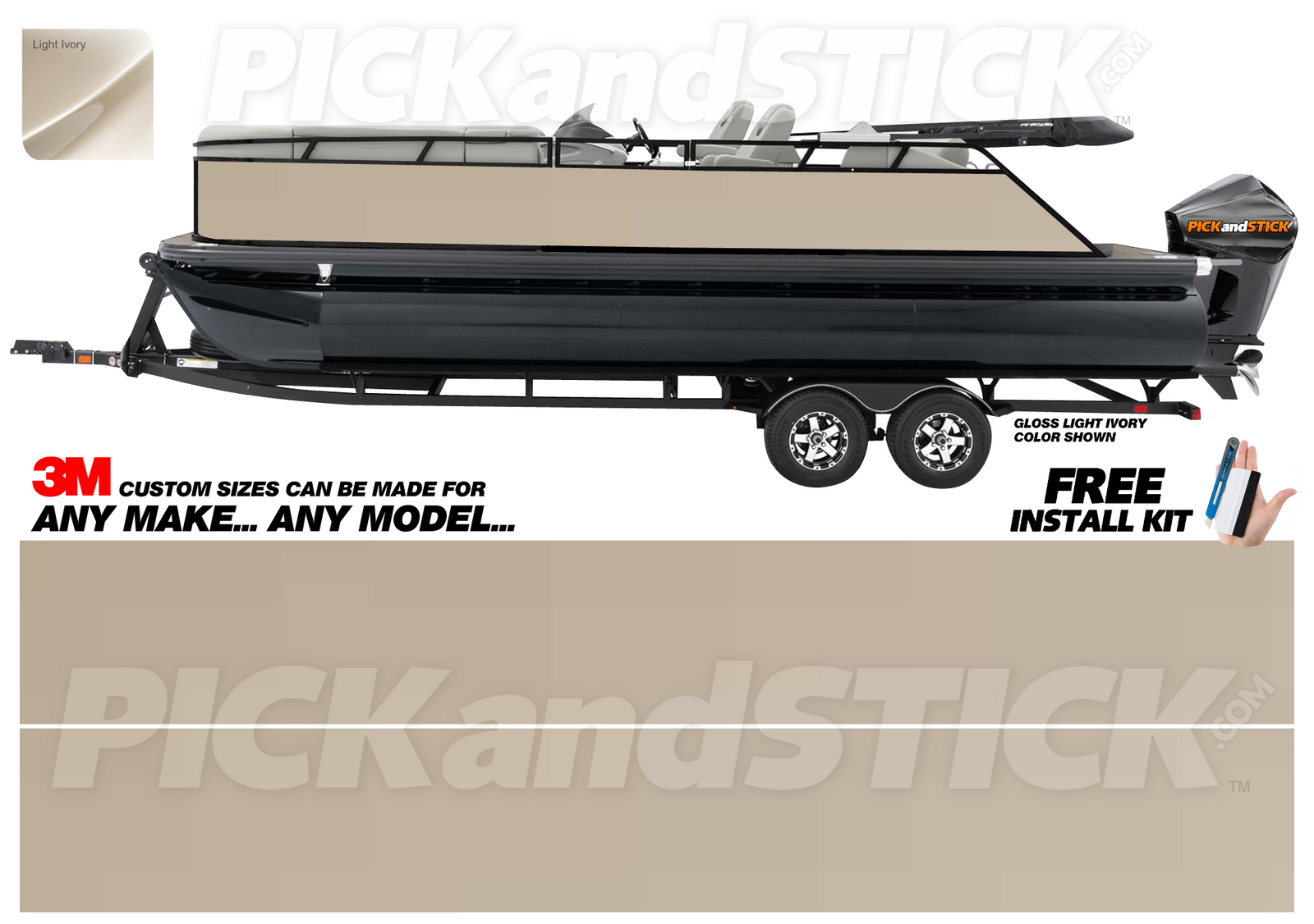 Solid Gloss Color Pontoon Wrap