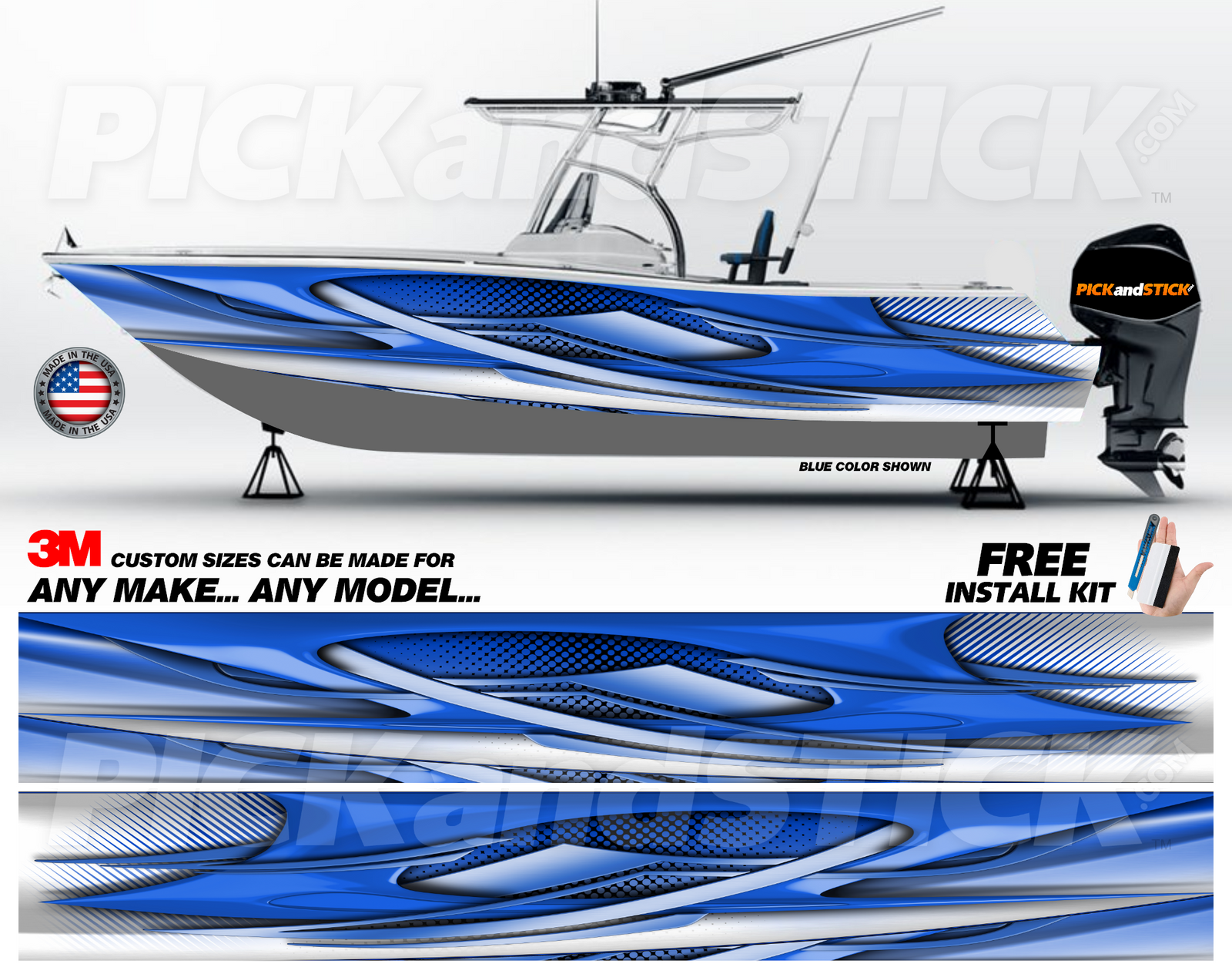 Abstract Fin Boat Wrap