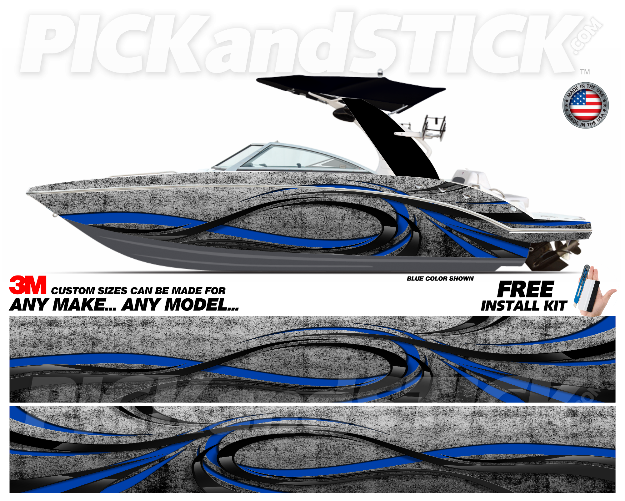 Wave Wraps Abstract Wave Ski/Wake Wrap - PickandStick.com