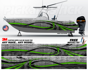 Abstract Wave Boat Wrap