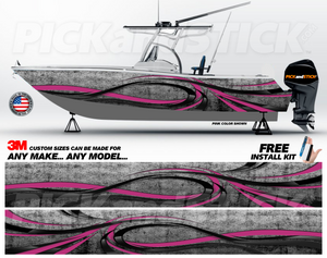 Abstract Wave Boat Wrap