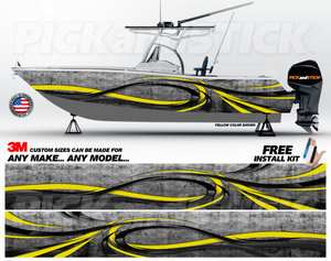 Abstract Wave Boat Wrap