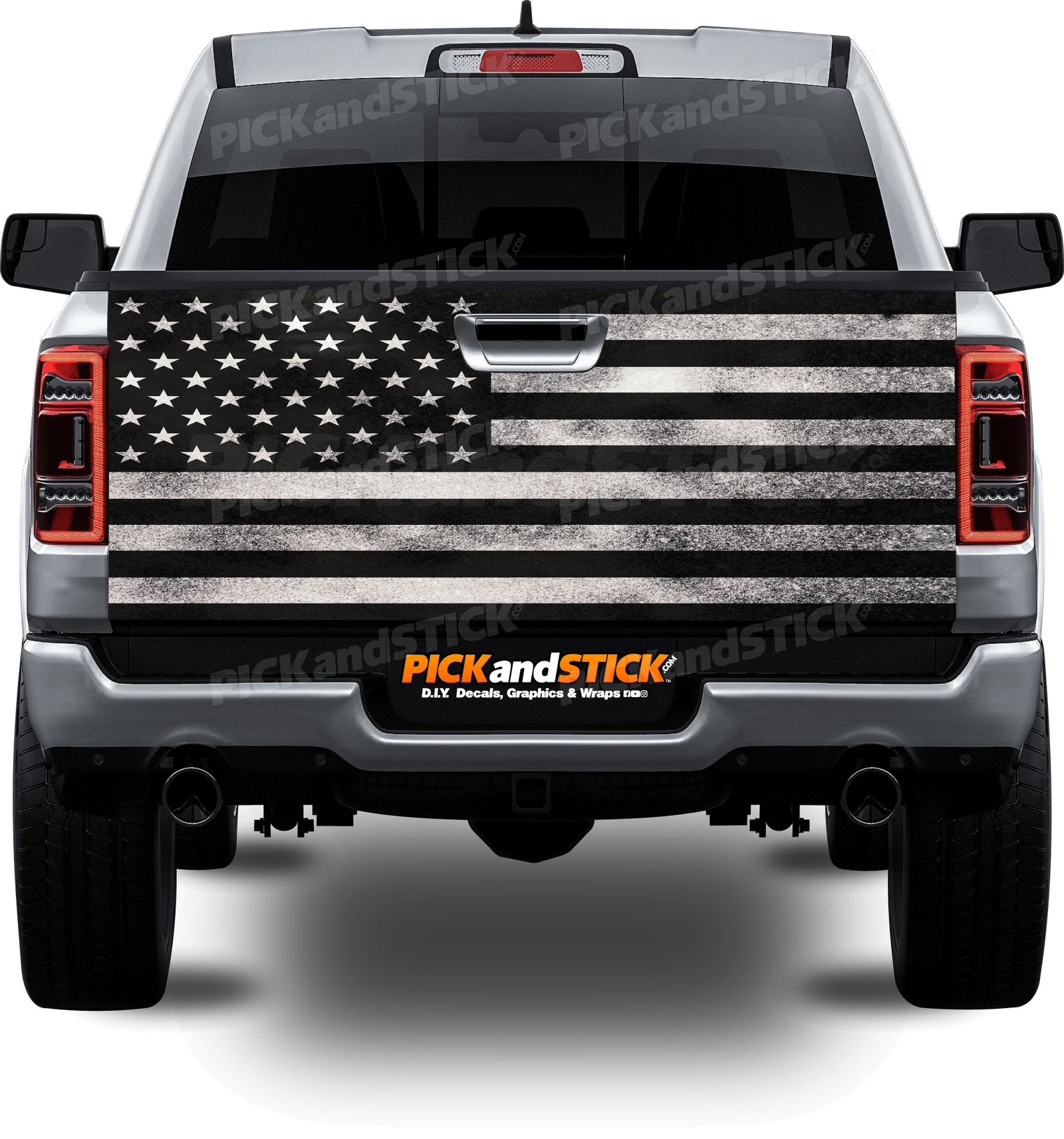 American Distressed Flag Tailgate Wrap