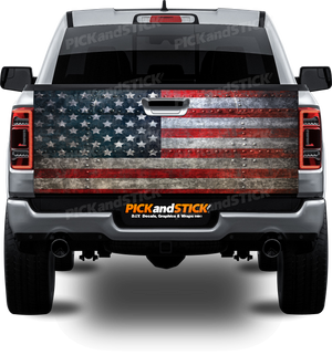 American Metal Riveted Flag Tailgate Wrap