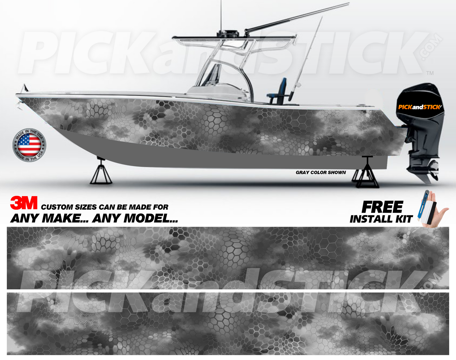 Camo BW3 Boat Wrap