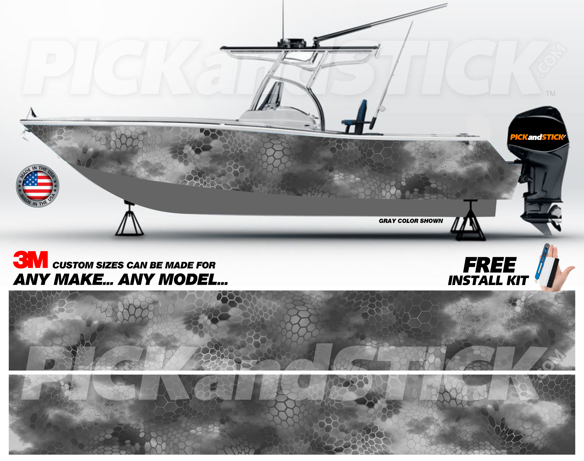 Camo BW3 Boat Wrap