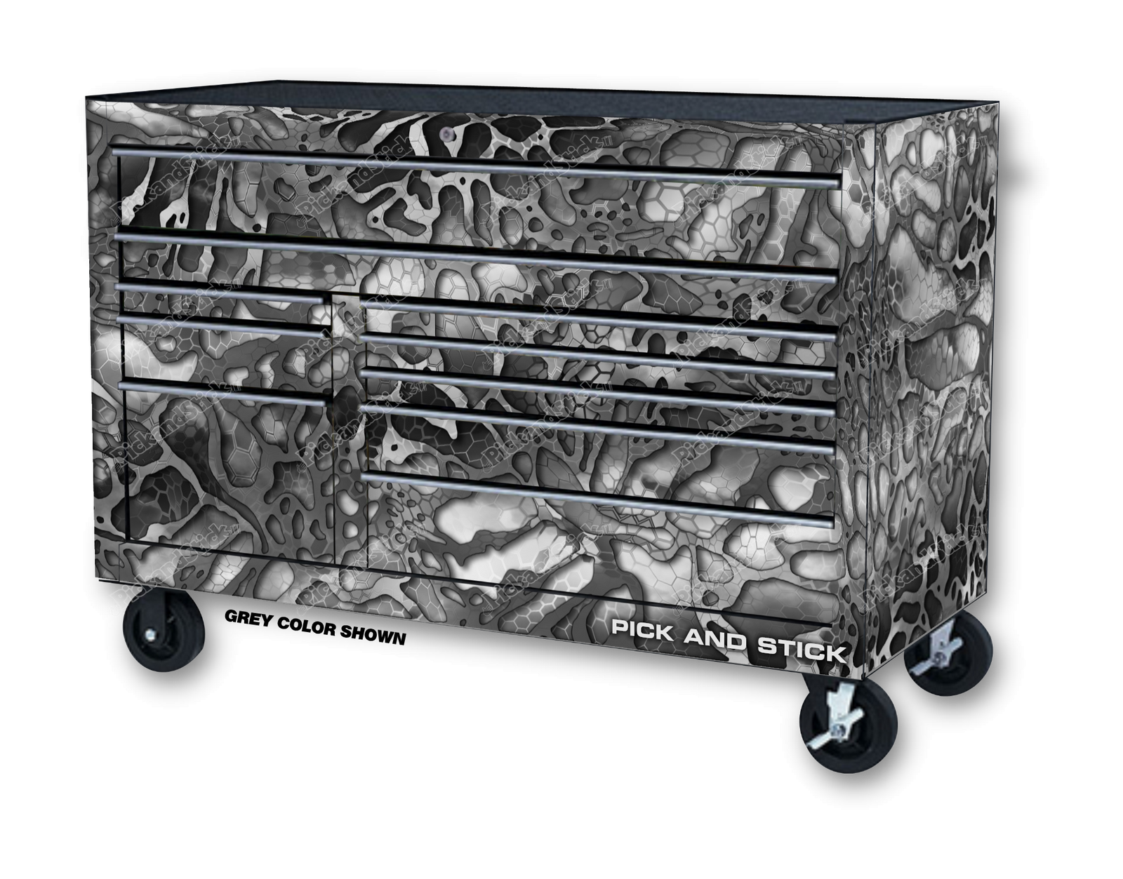Broken 5 Camo Grey Toolbox Wrap