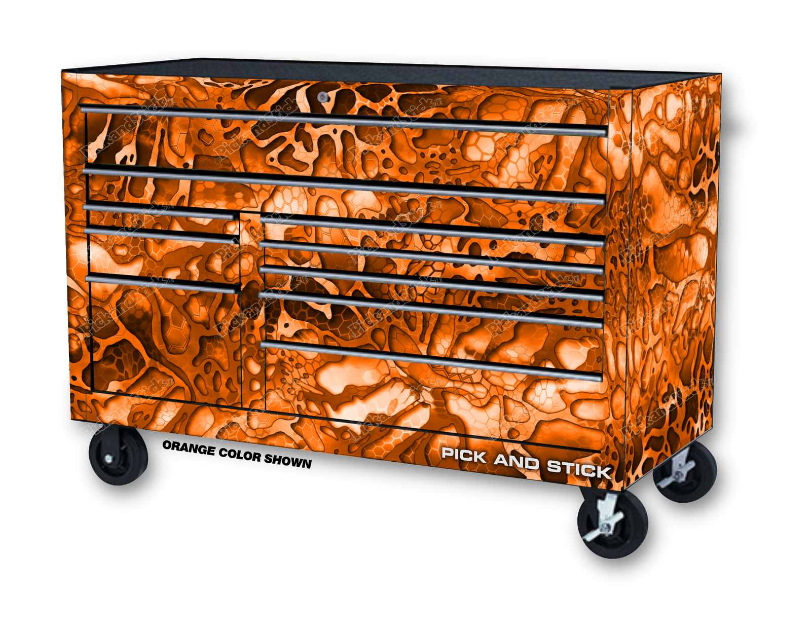 Broken 5 Camo Orange Toolbox Wrap