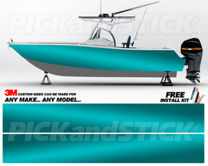 Brushed Metal Boat Wrap