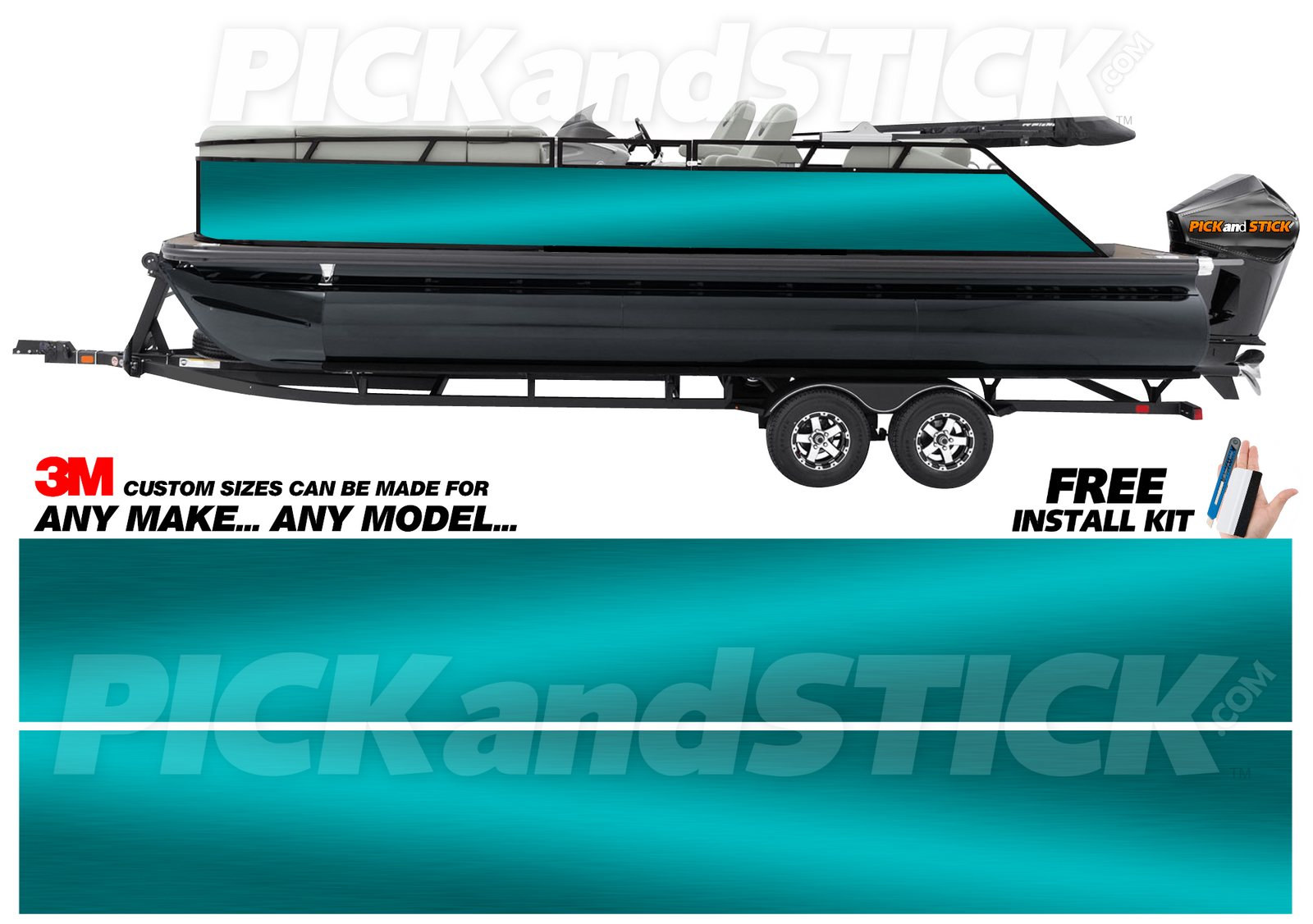 Brushed Metal Pontoon Wrap