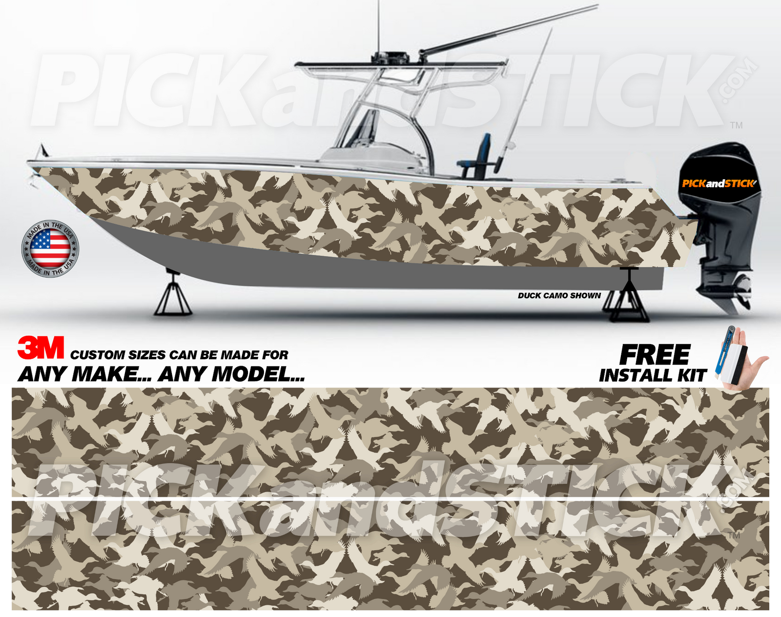 Camo Duck, Deer, Goose, Pheasant Wrap