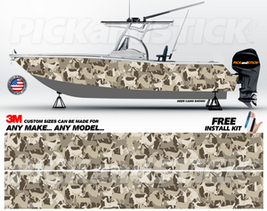 Camo Duck, Deer, Goose, Pheasant Boat Wrap