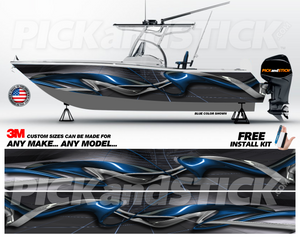 Cyber Wave Boat Wrap