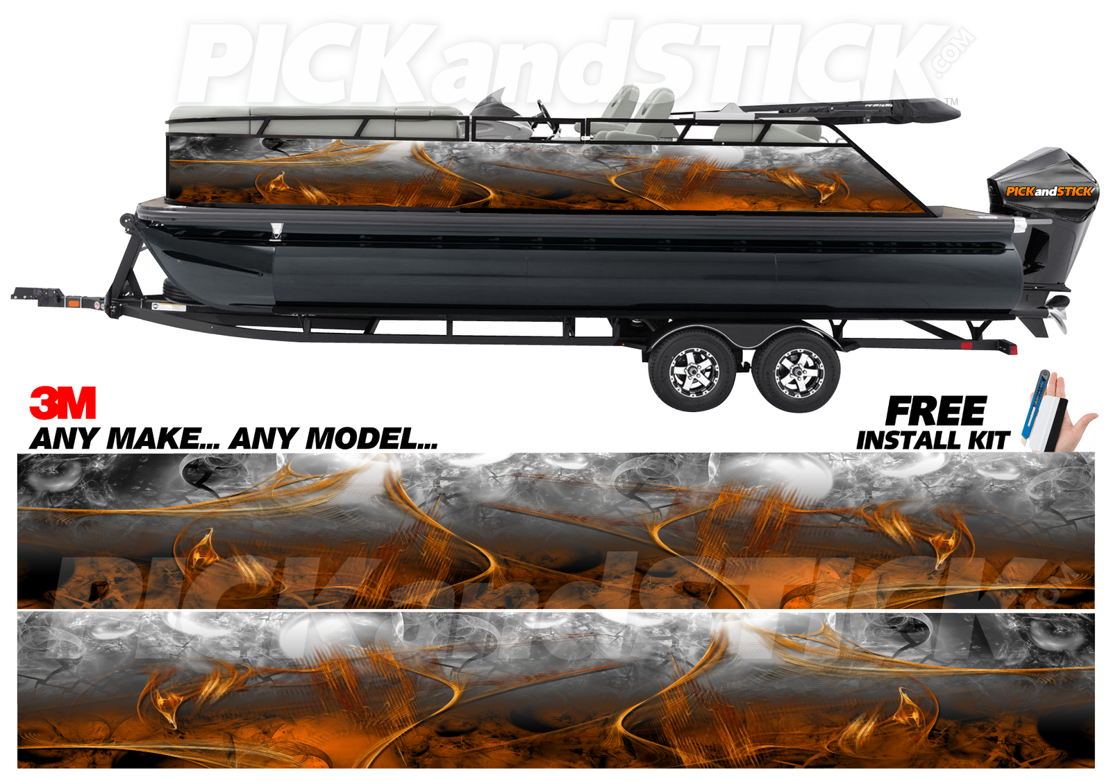 Grunge Fire Pontoon Wrap
