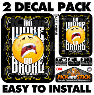 GO WOKE GO BROKE - 2 Decal Pack