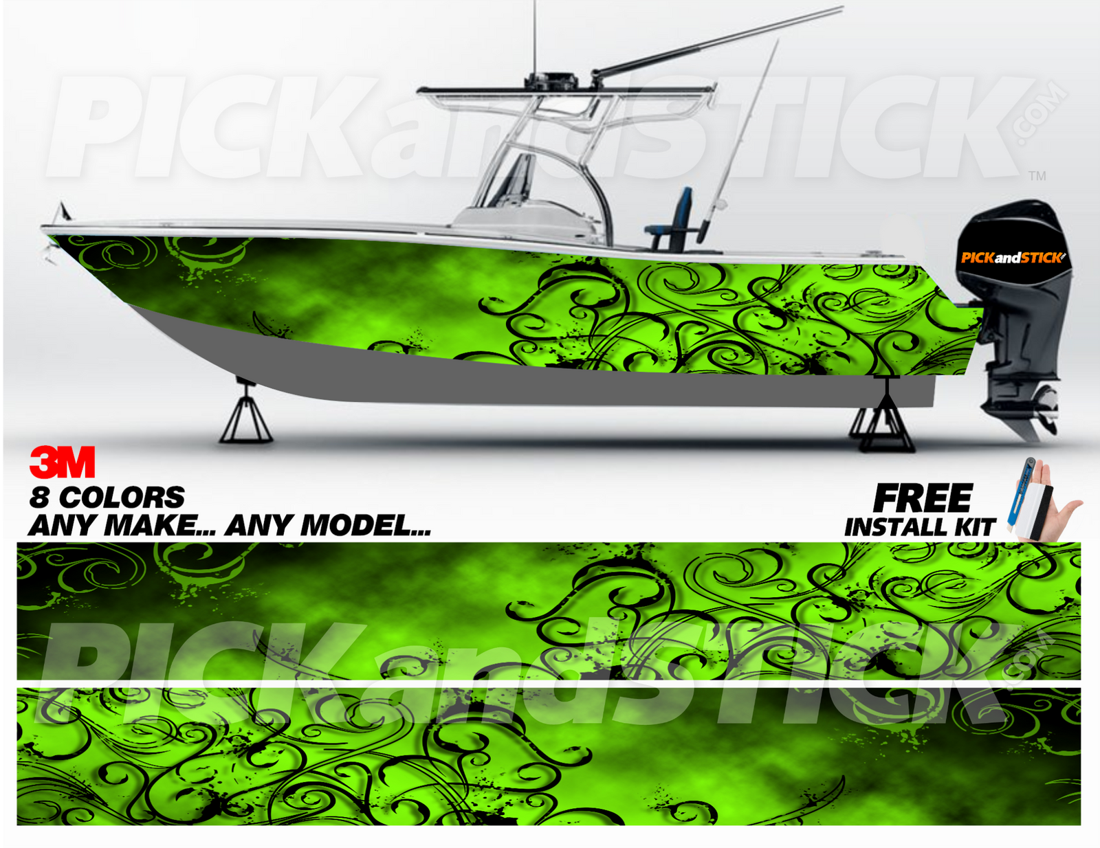 Scrollwork Boat Wrap