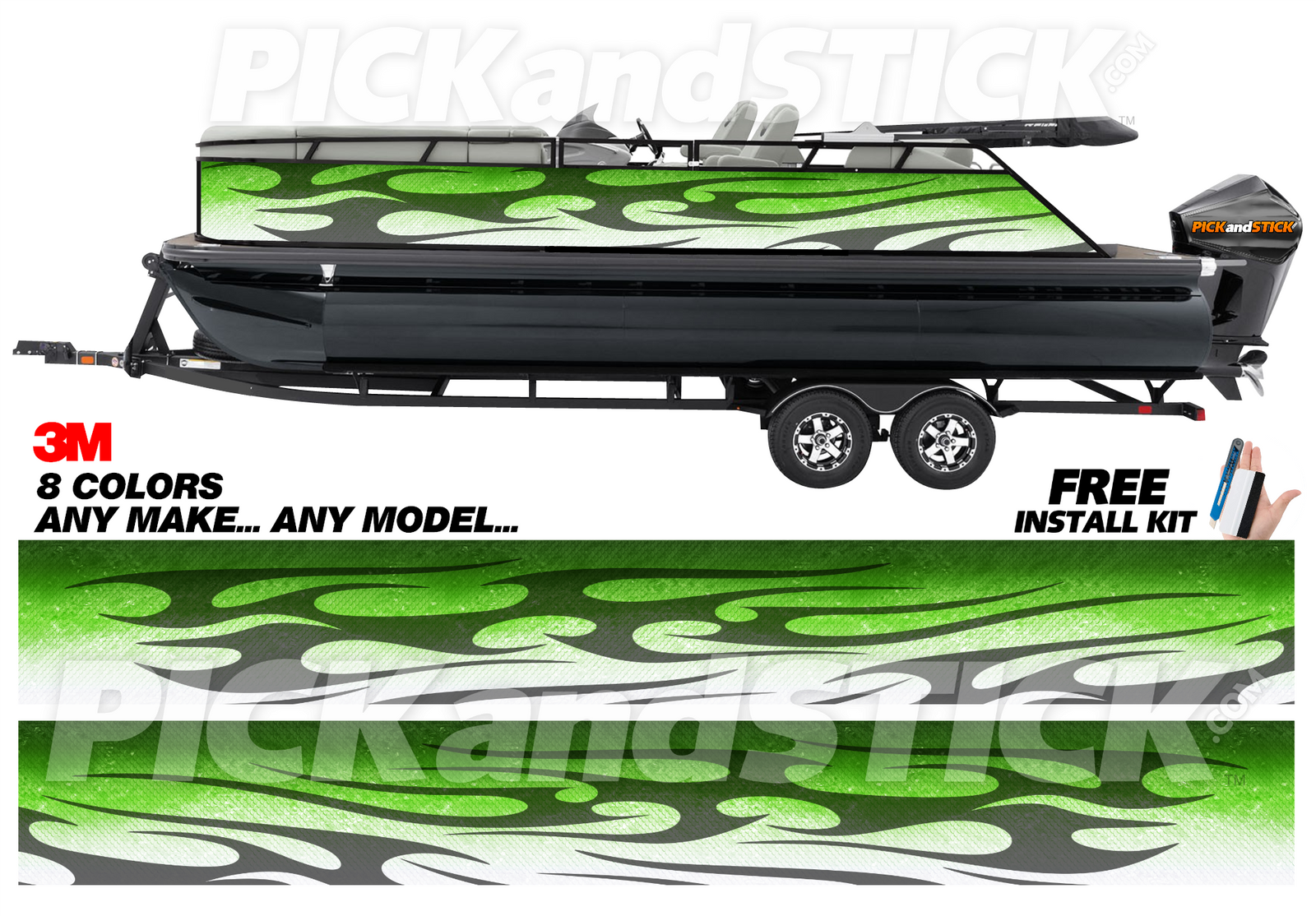 Fish Scale Tribal Pontoon Wrap