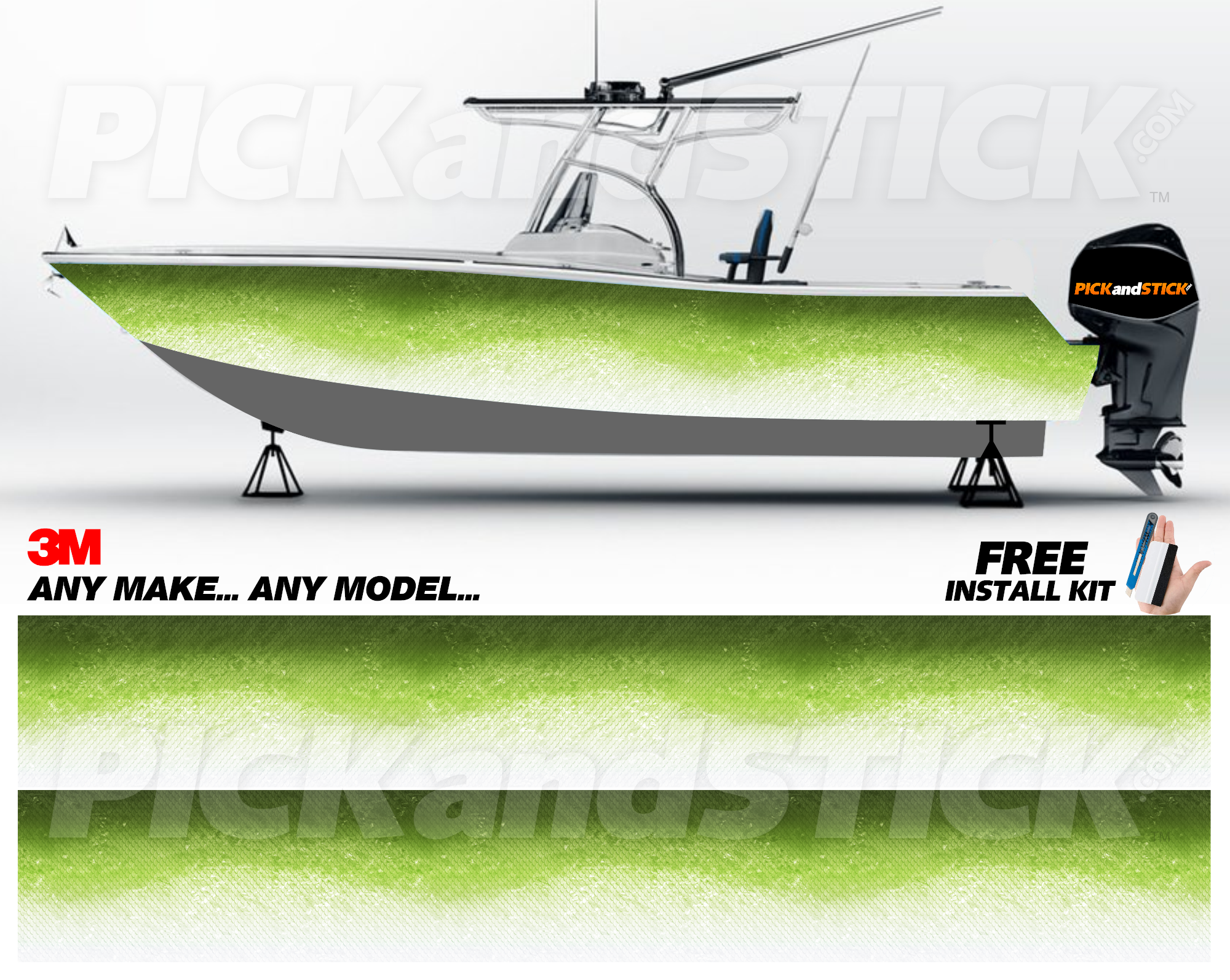 Fish Scale Boat Wrap - PickandStick.com