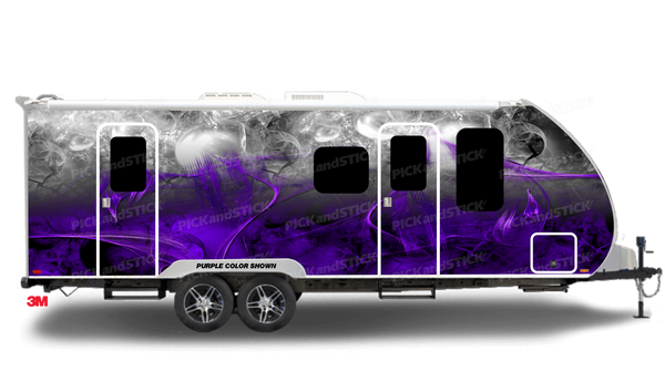 Grunge Fire RV Wrap - PickandStick.com