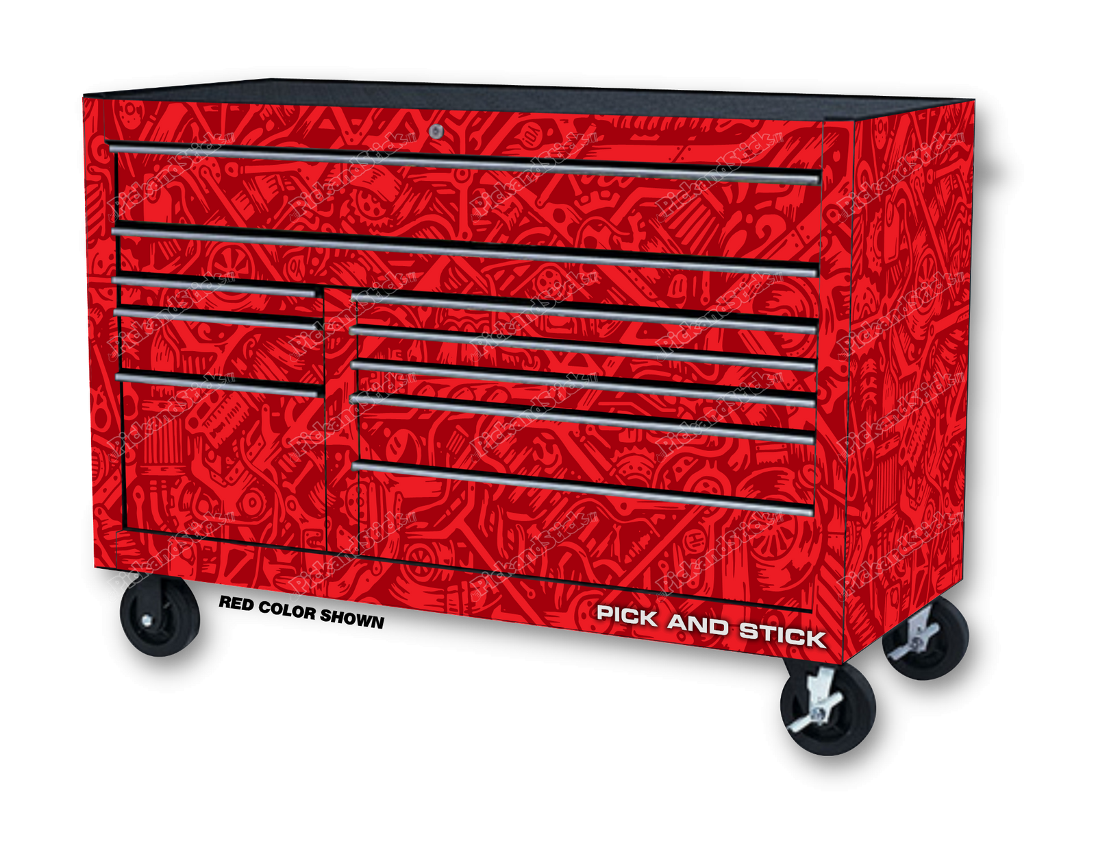 Graffiti Camo Red Toolbox Wrap
