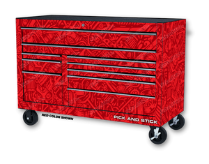 Graffiti Camo Red Toolbox Wrap