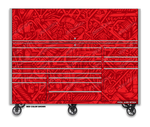 Graffiti Camo Red Toolbox Wrap
