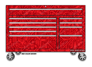Graffiti Camo Red Toolbox Wrap