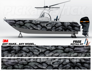 Grunge Tribal Boat Wrap