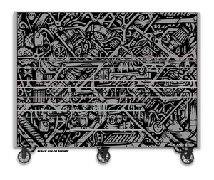 Graffiti Camo Black Toolbox Wrap