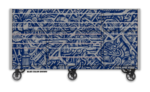 Graffiti Camo Blue Toolbox Wrap