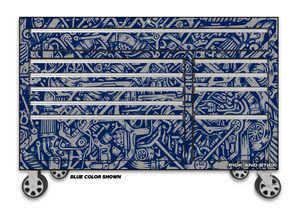 Graffiti Camo Blue Toolbox Wrap