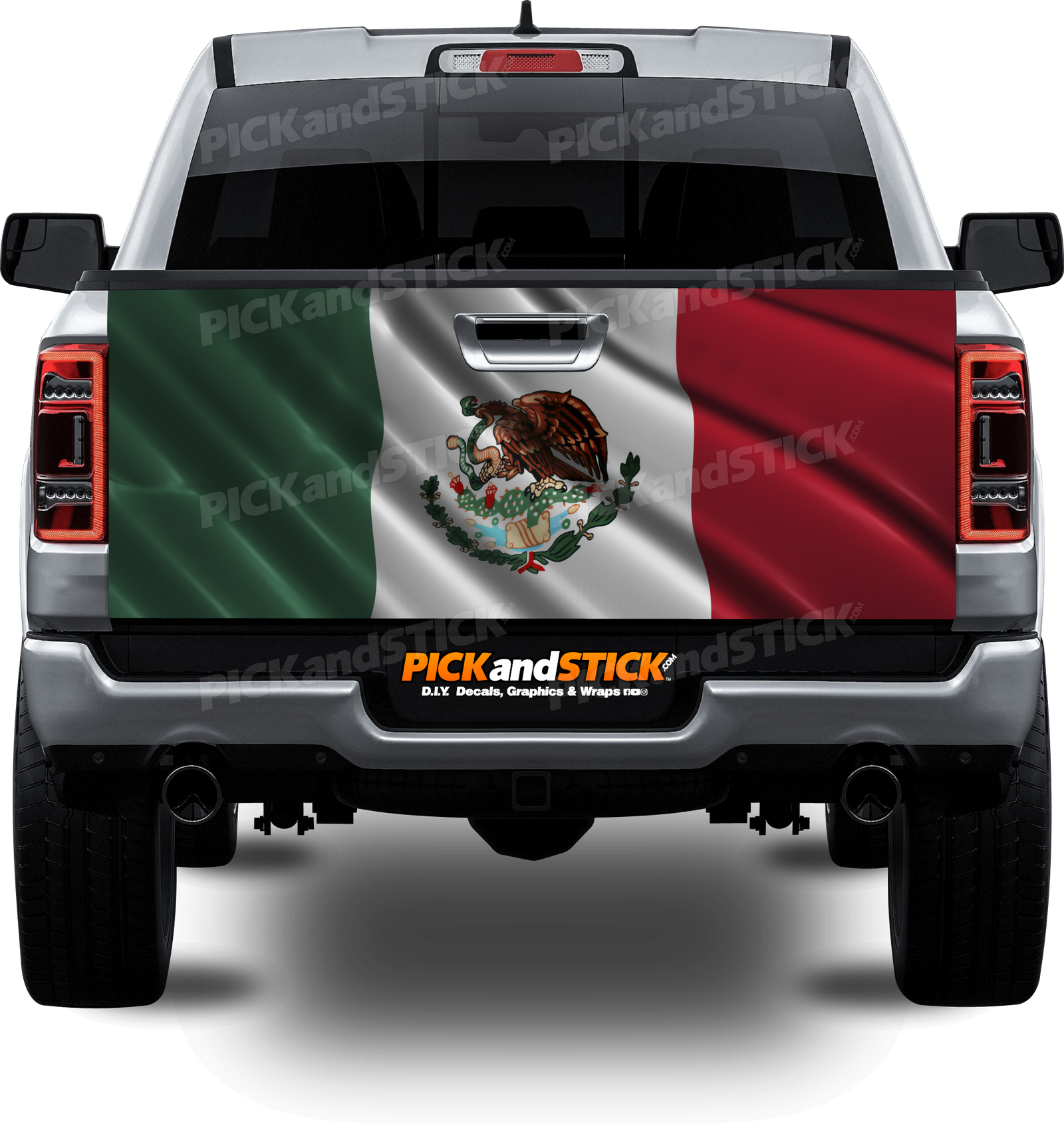 Mexico Flag Heavy Waving Tailgate Wrap
