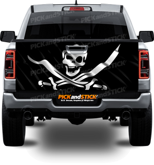 Pirate Skull Flag Tailgate Wrap