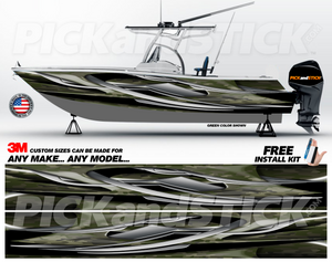 Recon Camo Boat Wrap