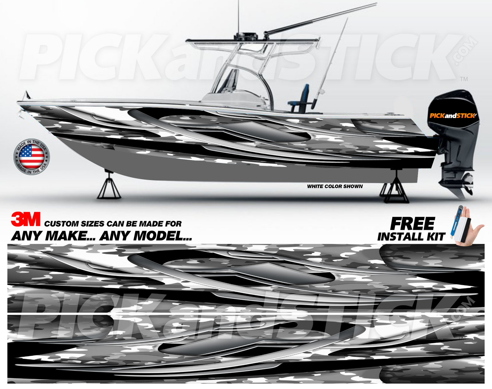 Recon Camo Boat Wrap