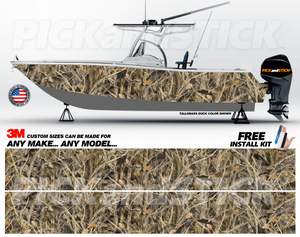 Camo Tallgrass Boat Wrap