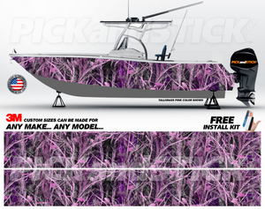 Camo Tallgrass Boat Wrap