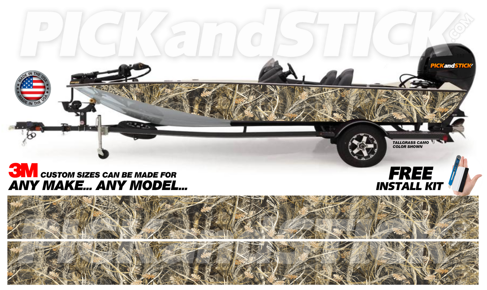 Camo Tallgrass Flats/Bass Wrap
