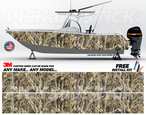 Camo Tallgrass Boat Wrap