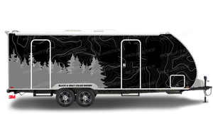 Topographic Map with Trees RV Wrap
