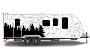 Topographic Map with Trees RV Wrap