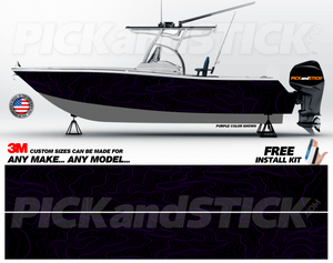 Topographic Map Boat Wrap