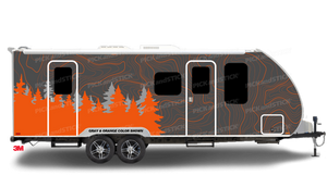 Topographic Map with Trees RV Wrap