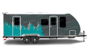 Topographic Map with Trees RV Wrap