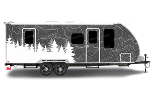 Topographic Map with Trees RV Wrap