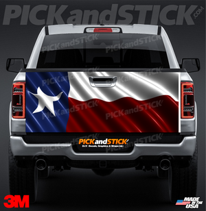 Texas Flag Heavy Waving Tailgate Wrap