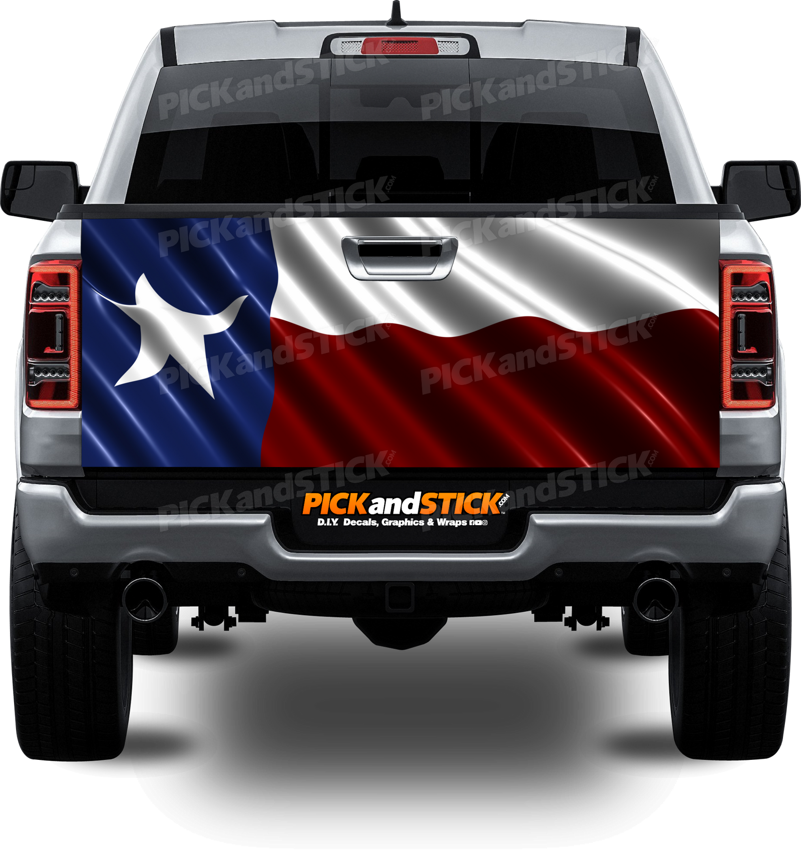 Texas Flag Heavy Waving Tailgate Wrap