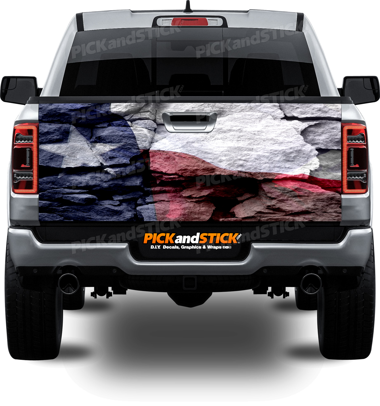 Texas Rock Flag Tailgate Wrap